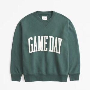 Abercrombie Green 'Game Day' Sweatshirt